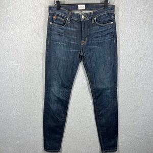 Hudson Nico Super Skinny Midrise Women 28 Dark Blue Denim Jeans Made‎ in USA EUC